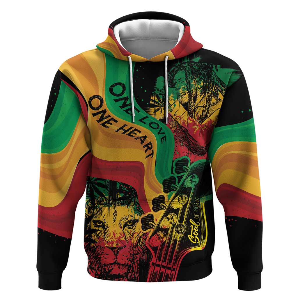 Reggae Day Zip Hoodie One Love One Heart