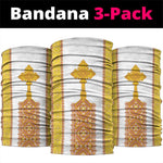 Habesha Motifs Ethiopia Neck Gaiter Tilet White Gold LT7