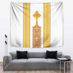 Habesha Motifs Ethiopia Tapestry Tilet White Gold
