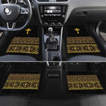 Habesha Motifs Ethiopia Car Mats Tilet Black Gold