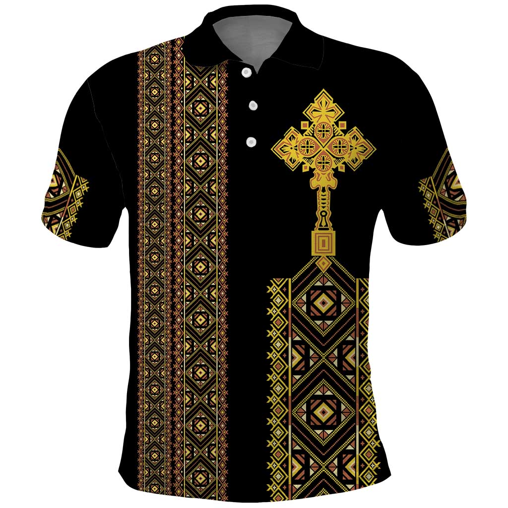 Ethiopia Polo Shirt Ethiopian Traditional Habesha Style LT15 main image 1