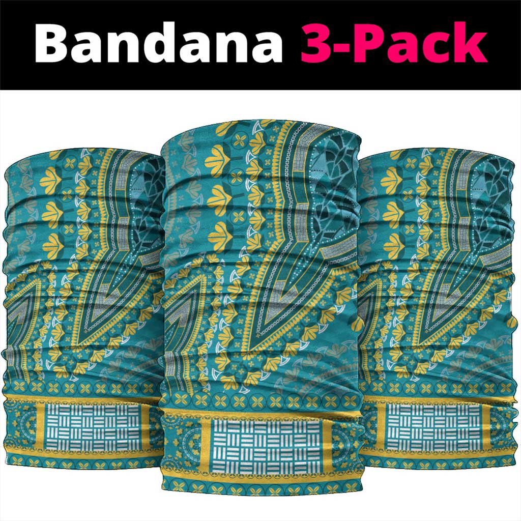 Dashiki Neck Gaiter Luxury Afro - Teal LT7