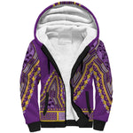 Dashiki Sherpa Hoodie Luxury Afro - Violet