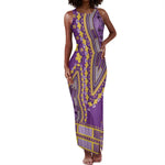 Dashiki Tank Maxi Dress Luxury Afro - Violet