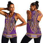 Dashiki Women Racerback Tank Luxury Afro - Violet