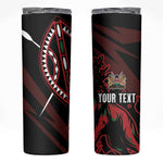 Kenya Personalized Lion Skinny Tumbler Stylized Maasai Shield - African Pride