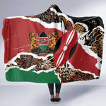 Kenya Hooded Blanket Mix Animal Skin Pattern Grunge Style - African Pride