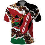 Kenya Polo Shirt Mix Animal Skin Pattern Grunge Style - African Pride