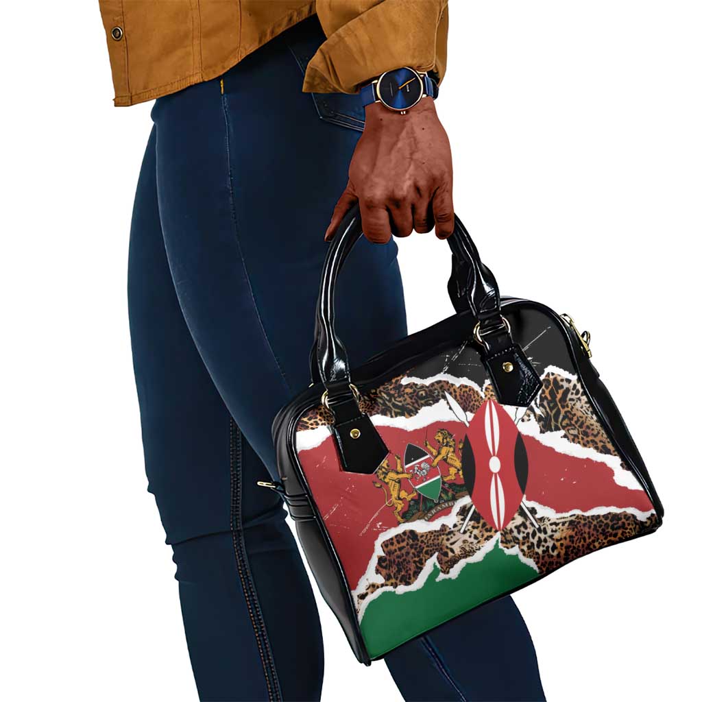 Kenya Shoulder Handbag Mix Animal Skin Pattern Grunge Style - African Pride