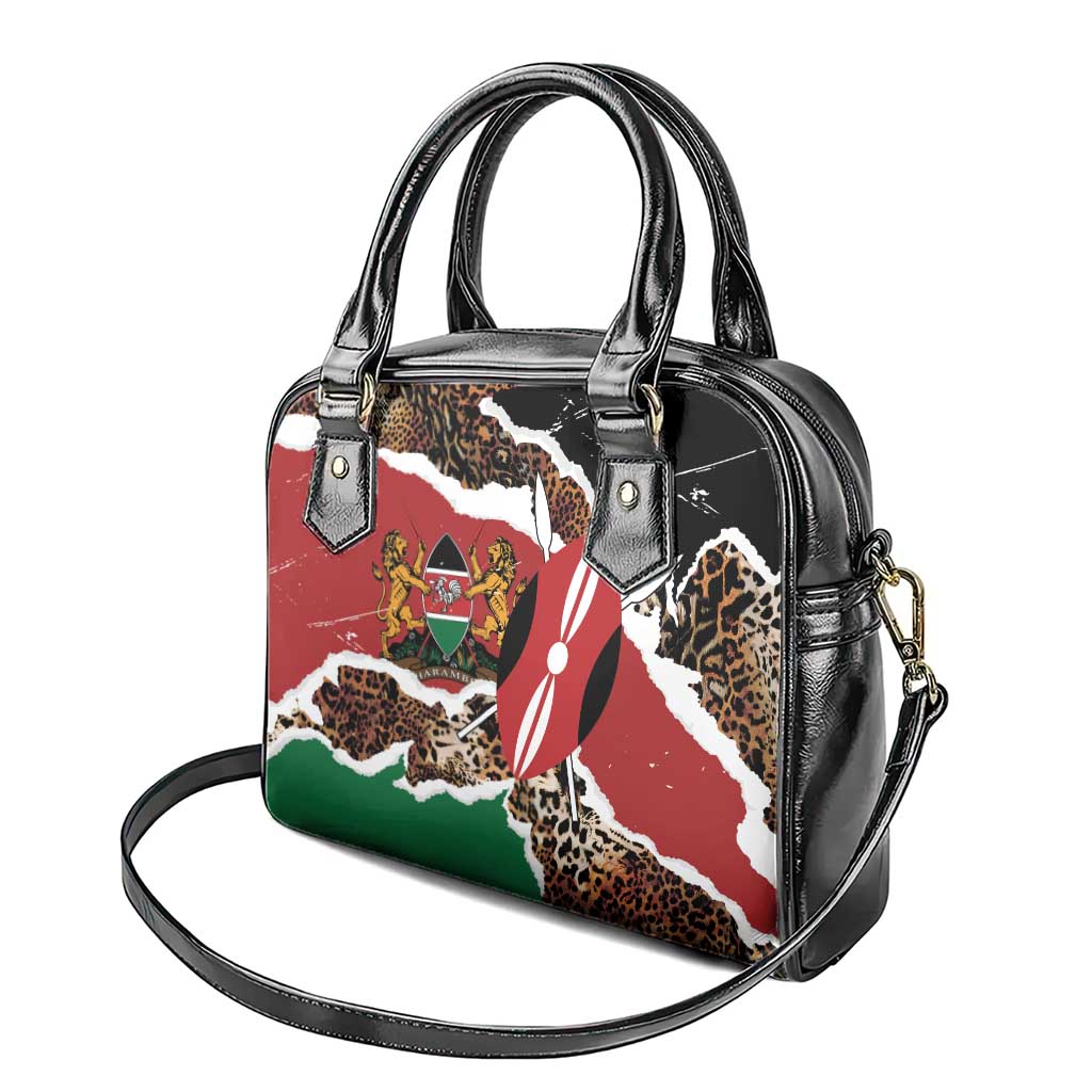 Kenya Shoulder Handbag Mix Animal Skin Pattern Grunge Style - African Pride