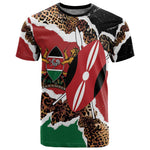 Kenya T shirt Mix Animal Skin Pattern Grunge Style - African Pride