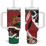 Kenya Tumbler With Handle Mix Animal Skin Pattern Grunge Style - African Pride