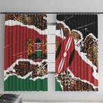 Kenya Window Curtain Mix Animal Skin Pattern Grunge Style - African Pride