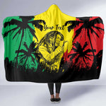 Reggae Soul B.Marley Personalized Hooded Blanket Tropical Grunge