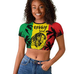 Reggae Soul B.Marley Personalized Raglan Cropped T shirt Tropical Grunge