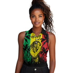 Reggae Soul B.Marley Personalized Women Sleeveless Polo Shirt Tropical Grunge