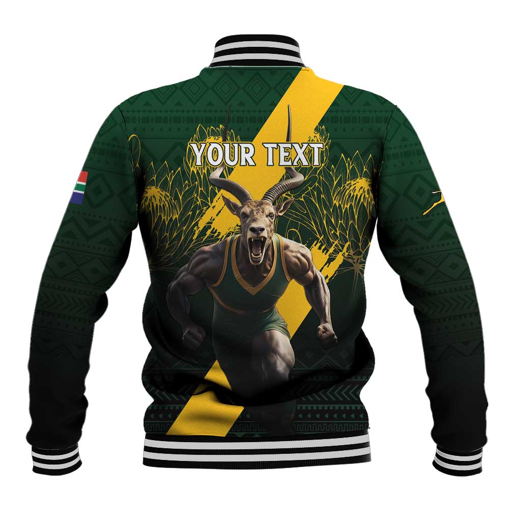 Personalised South Africa Rugby Baseball Jacket Proud Bokke We Are Champions LT7