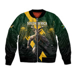 Personalised South Africa Rugby Bomber Jacket Proud Bokke We Are Champions