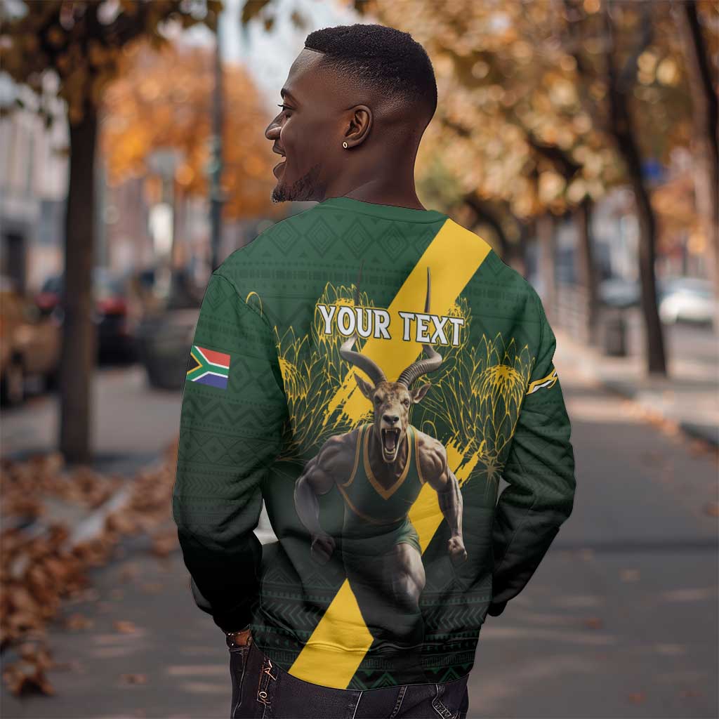 Personalised South Africa Rugby Sweatshirt Proud Bokke We Are Champions