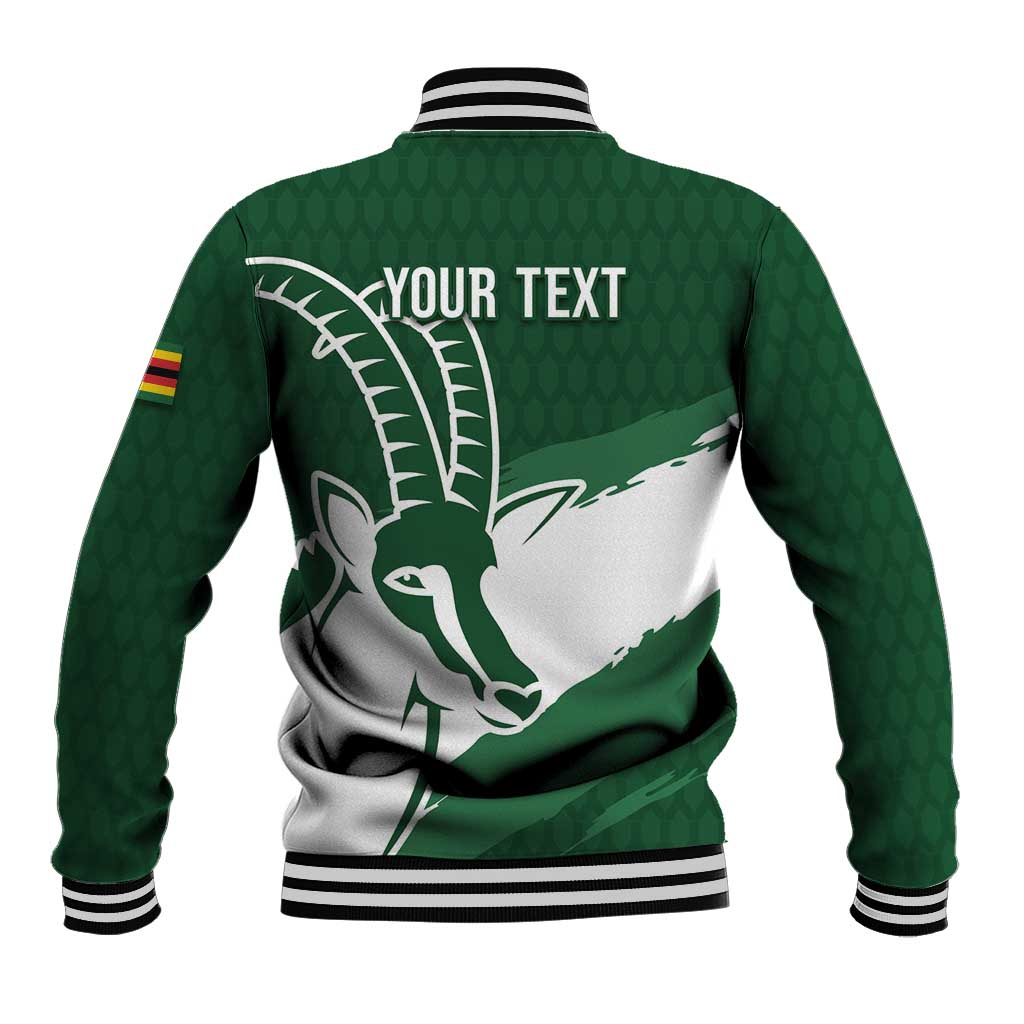 Zimbabwe Rugby Personalized Grunge Baseball Jacket Go Sables - African Pride