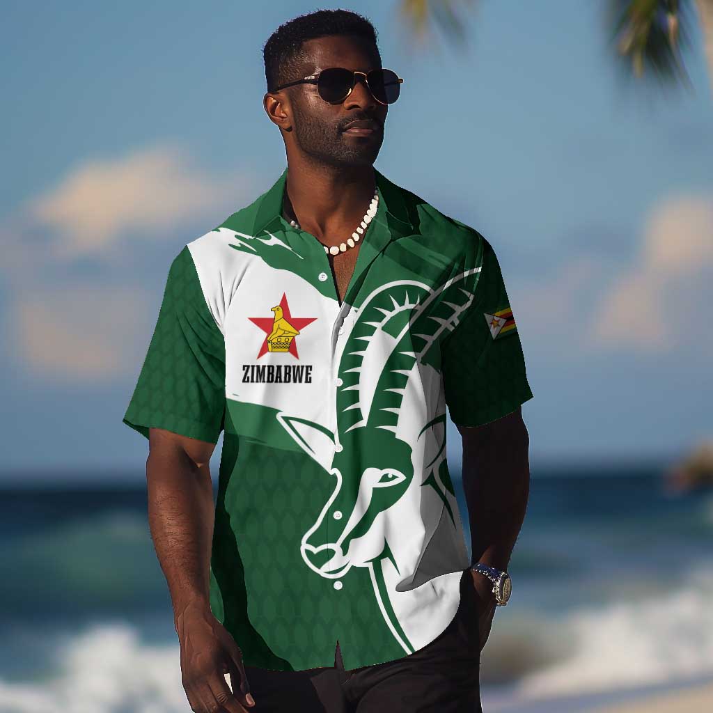 Zimbabwe Rugby Personalized Grunge Hawaiian Shirt Go Sables - African Pride