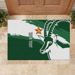 Zimbabwe Rugby Personalized Grunge Rubber Doormat Go Sables - African Pride