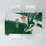 Zimbabwe Rugby Personalized Grunge Tablecloth Go Sables - African Pride