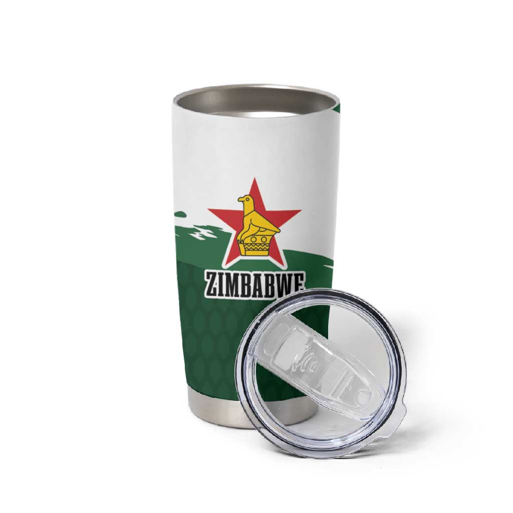 Zimbabwe Rugby Personalized Grunge Tumbler Cup Go Sables - African Pride