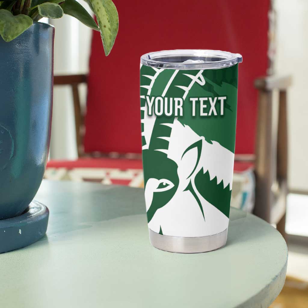 Zimbabwe Rugby Personalized Grunge Tumbler Cup Go Sables - African Pride