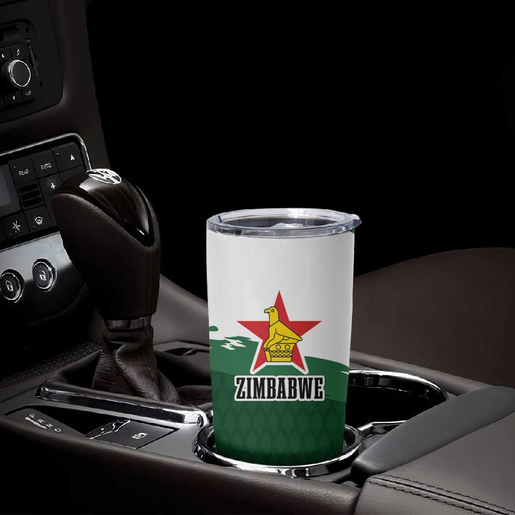 Zimbabwe Rugby Personalized Grunge Tumbler Cup Go Sables - African Pride