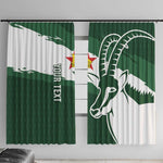 Zimbabwe Rugby Personalized Grunge Window Curtain Go Sables - African Pride