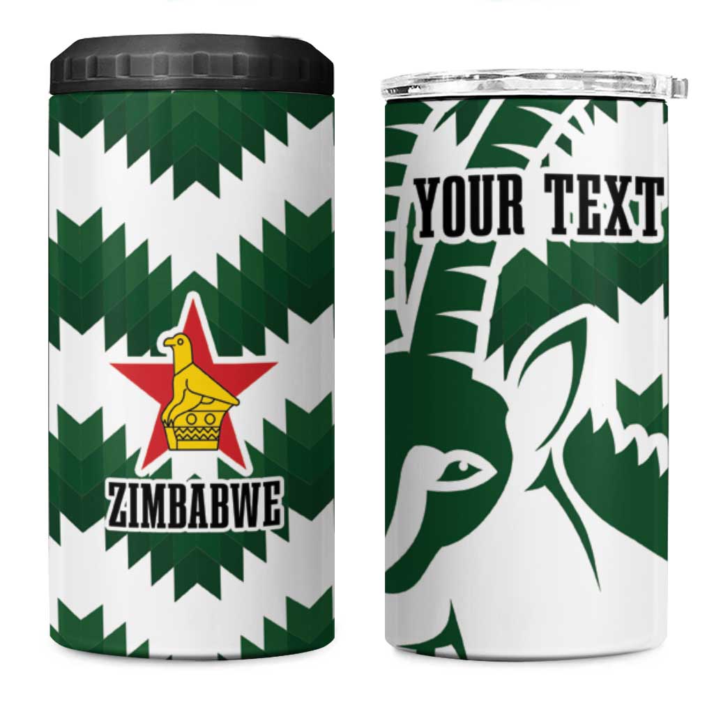 Zimbabwe Rugby The Sables Personalized 4 in 1 Can Cooler Tumbler Retro Jersey Inspired - African Pride