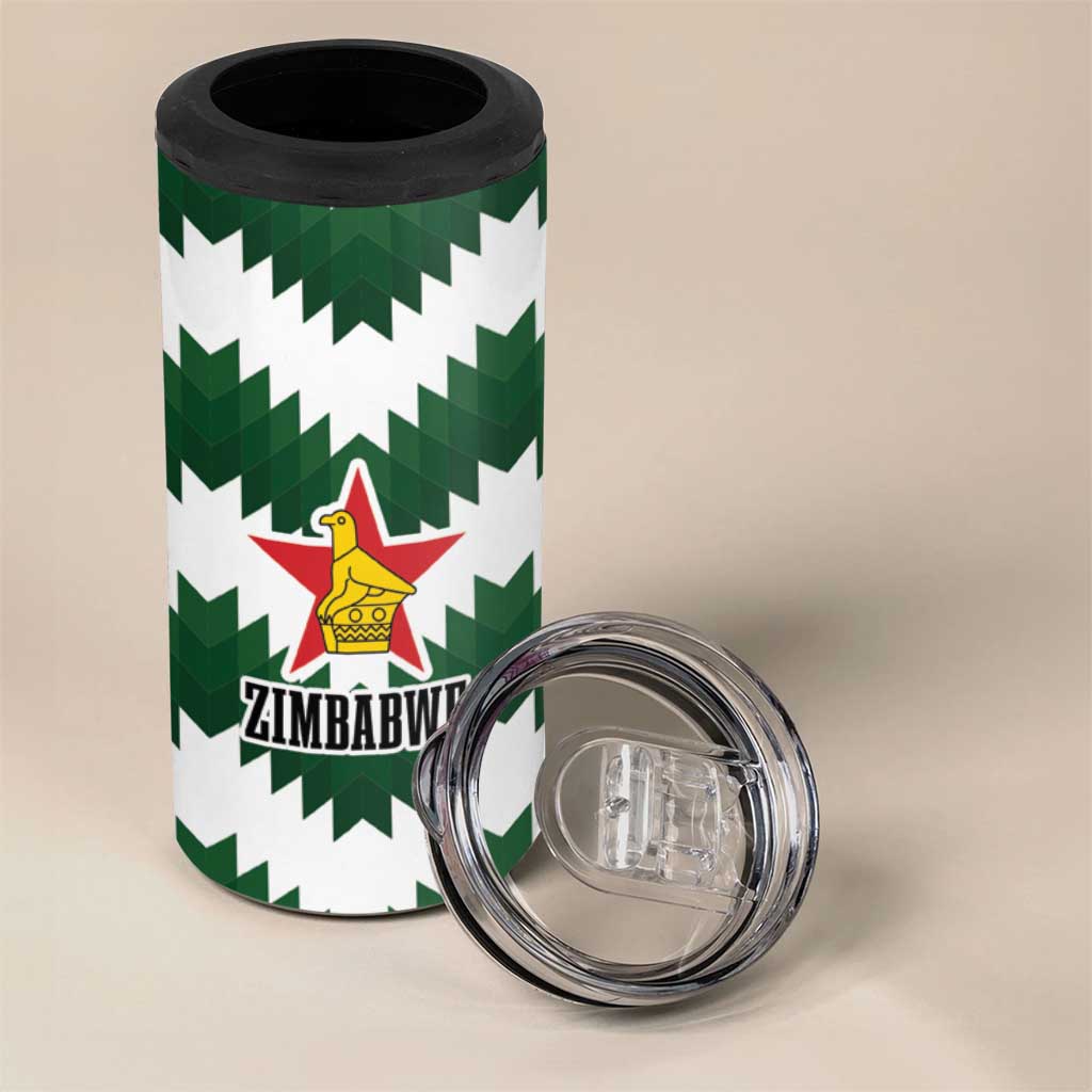 Zimbabwe Rugby The Sables Personalized 4 in 1 Can Cooler Tumbler Retro Jersey Inspired - African Pride