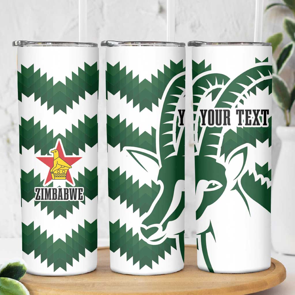 Zimbabwe Rugby The Sables Personalized Skinny Tumbler Retro Jersey Inspired - African Pride