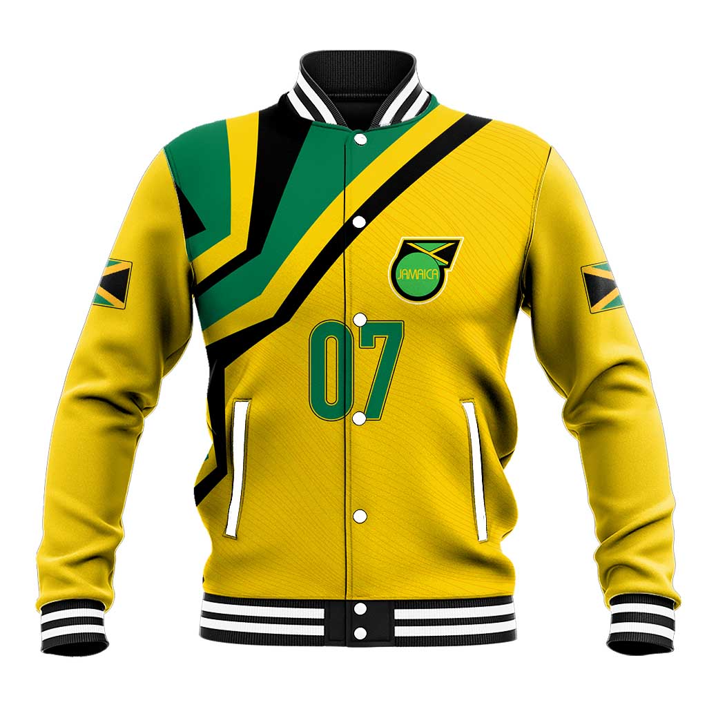 Personalised Jamaica Football Baseball Jacket Reggae Boyz Retro WC 1998 Inspired LT7