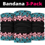African Adenium Multiflorum Flowers Neck Gaiter Kente Style LT9