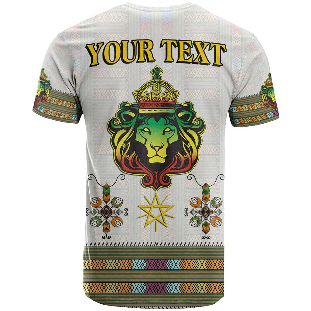 Personalized Ethiopia Lion Of Judah T shirt Tibeb Style