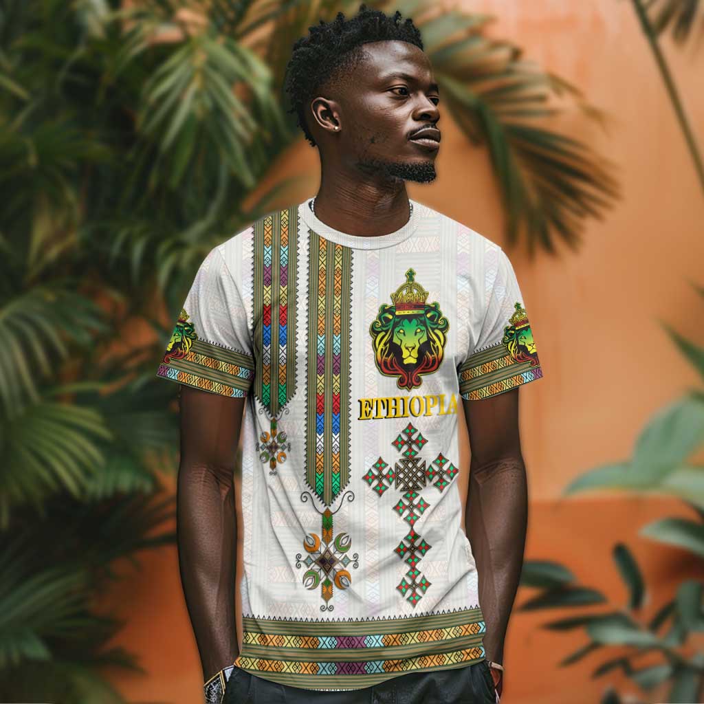 Personalized Ethiopia Lion Of Judah T shirt Tibeb Style