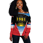 Afro-Antiguans and Barbudans 1981 Off Shoulder Sweater Each Endeavouring All Achieving