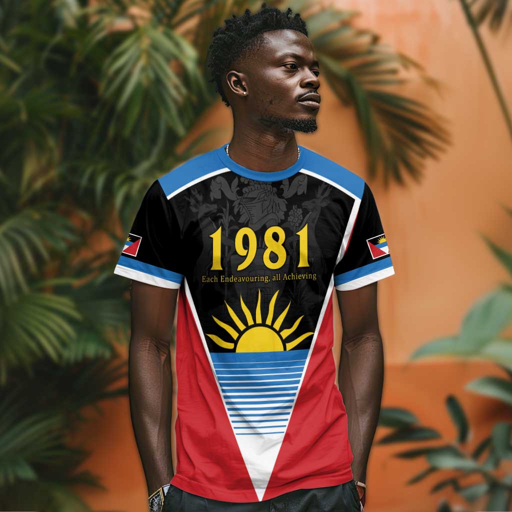 Afro-Antiguans and Barbudans 1981 T shirt Each Endeavouring All Achieving
