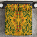 Dashiki and Polynesian Pattern Bedding Set Afro Pacific Culture Gold Version