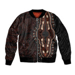 Dashiki and Polynesian Pattern Bomber Jacket Afro Pacific Culture Red Version