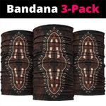 Dashiki and Polynesian Pattern Neck Gaiter Afro Pacific Culture Red Version LT9