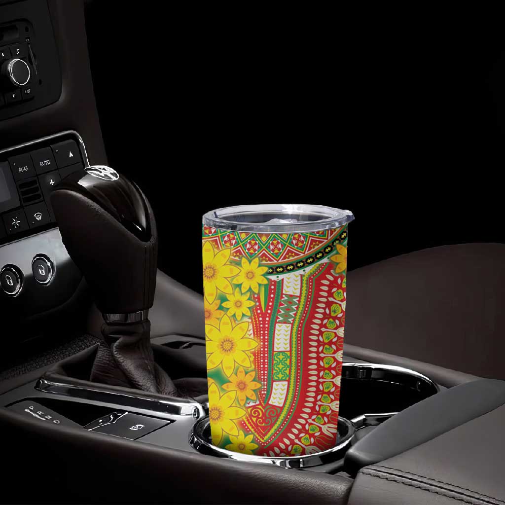 Afro Ethiopian New Year Tumbler Cup Enkutatash Adey Abeba Flower Art