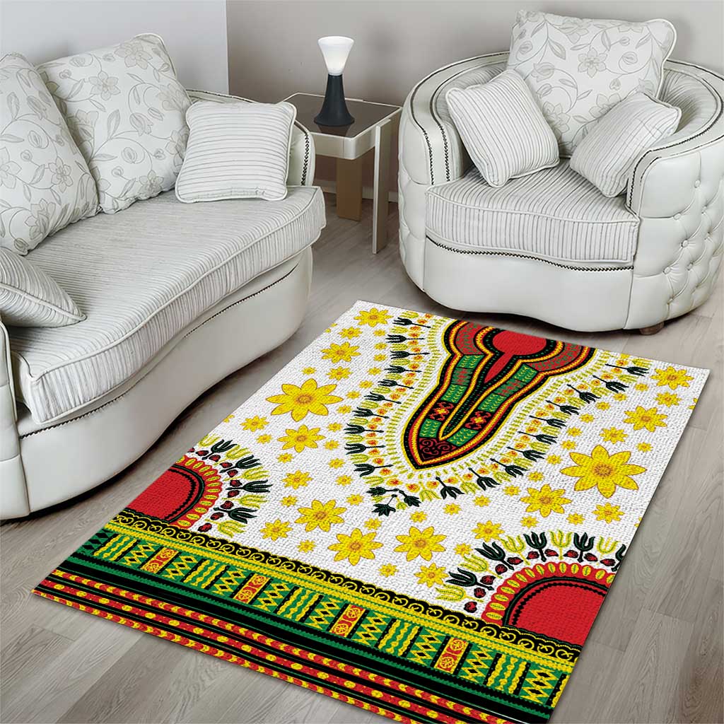Afro Enkutatash Dashiki and Adey Abeba Area Rug