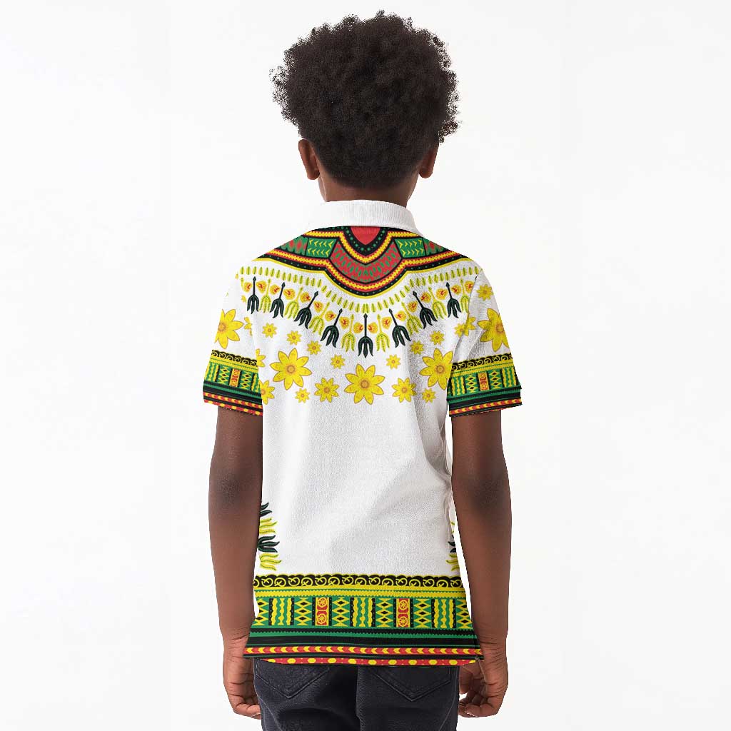 Afro Enkutatash Dashiki and Adey Abeba Kid Polo Shirt