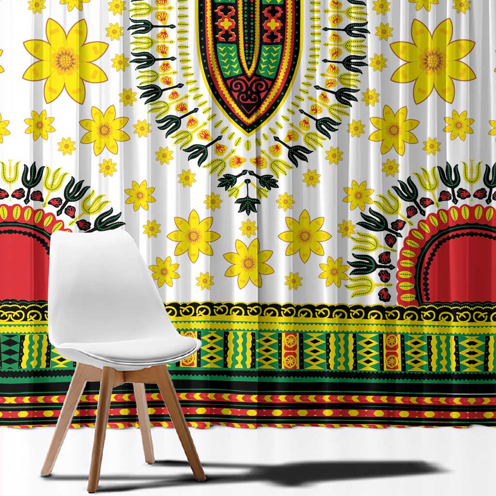 Afro Enkutatash Dashiki and Adey Abeba Window Curtain