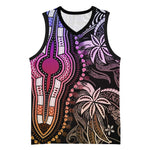 Polynesia Mixed African Dashiki Basketball Jersey Afro-pacific Culture - Pastel - African Pride