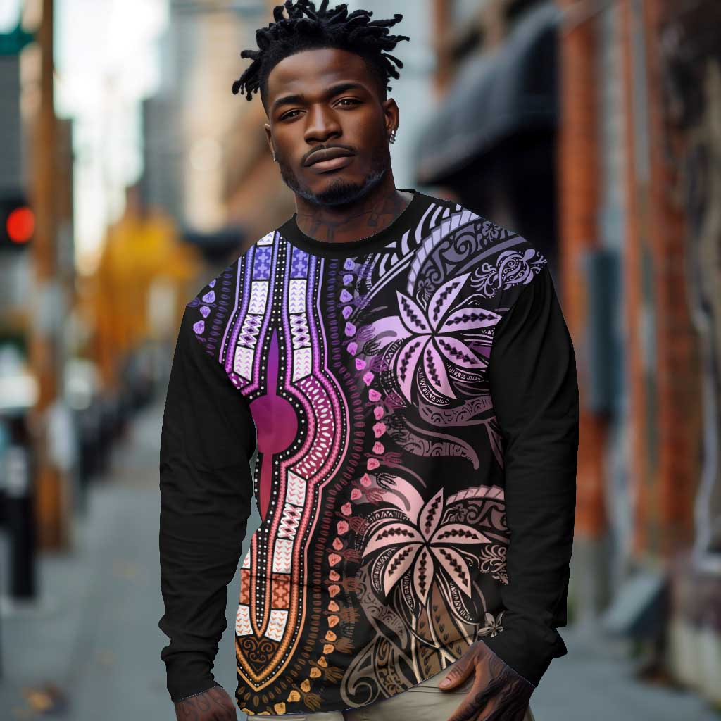 Polynesia Mixed African Dashiki Long Sleeve Shirt Afro-pacific Culture ...