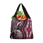 Polynesia Mixed African Dashiki Grocery Bag Afro-pacific Culture - Pink